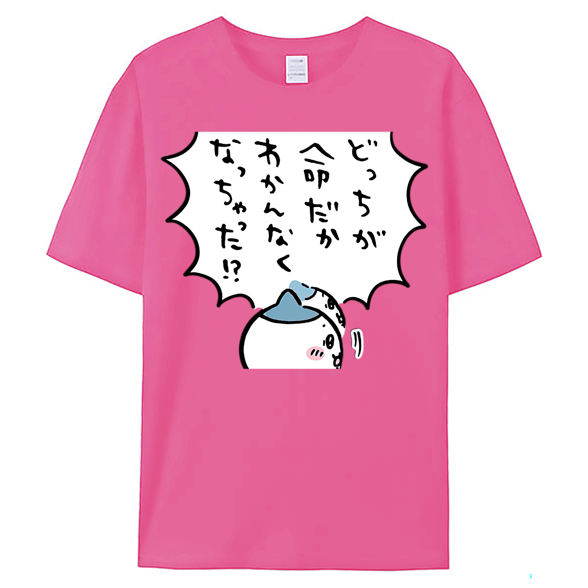 （画像用） ちいかわ ハチワレ Chii-kawa hachiware レディースカジュアルプリントTシャツ（綿100％）